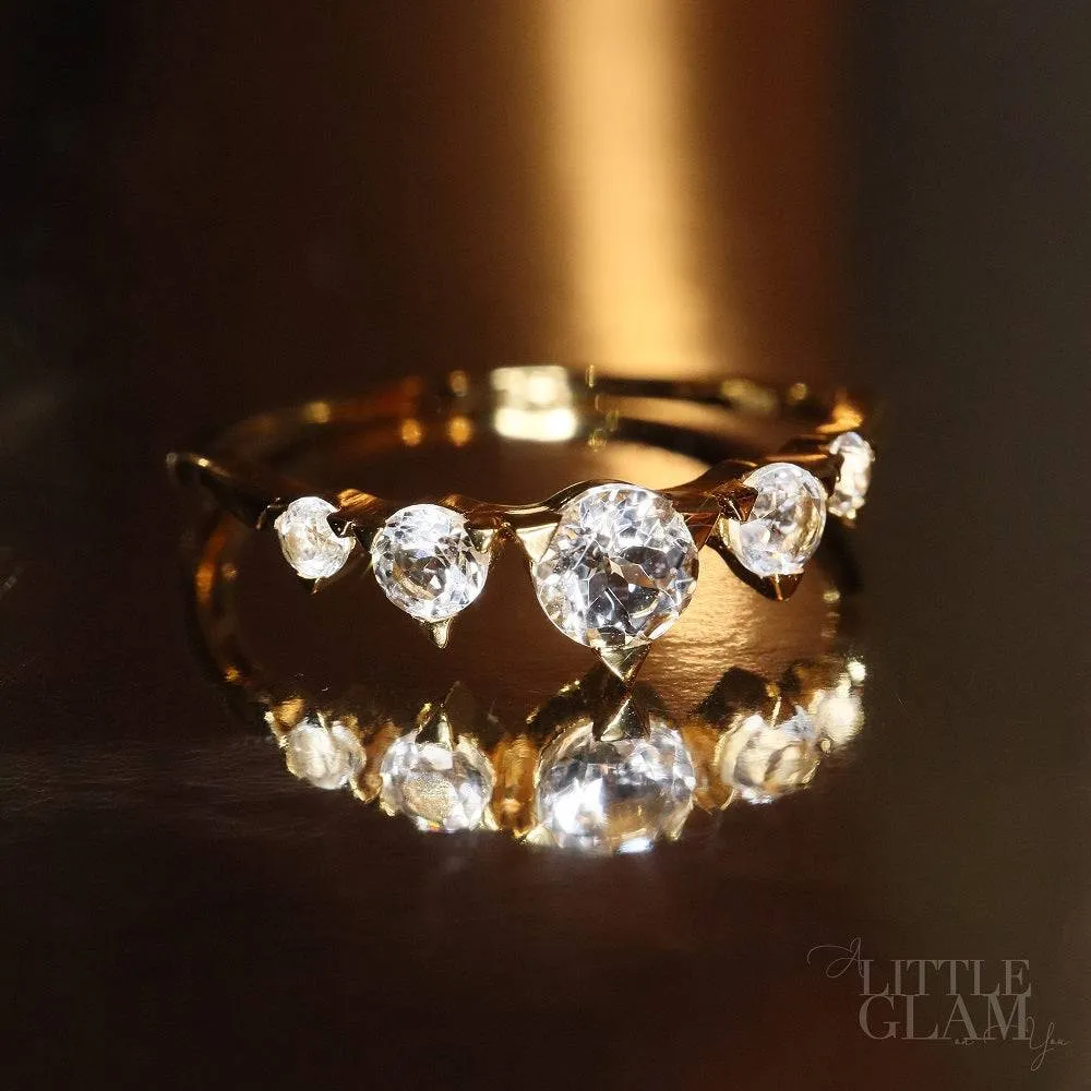 Wedding Veil White Topaz Ring