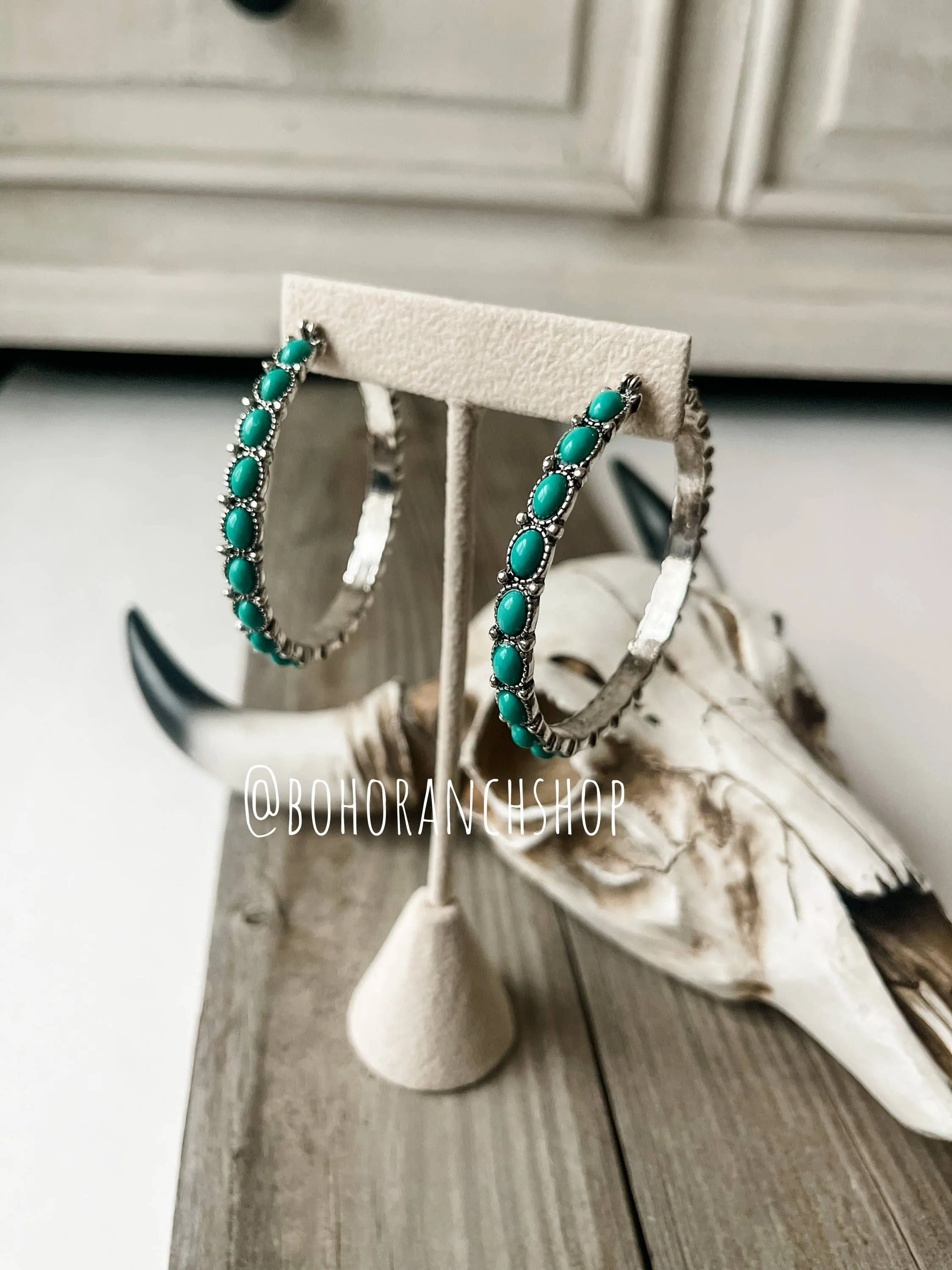 Western Navajo Hoop Earrings