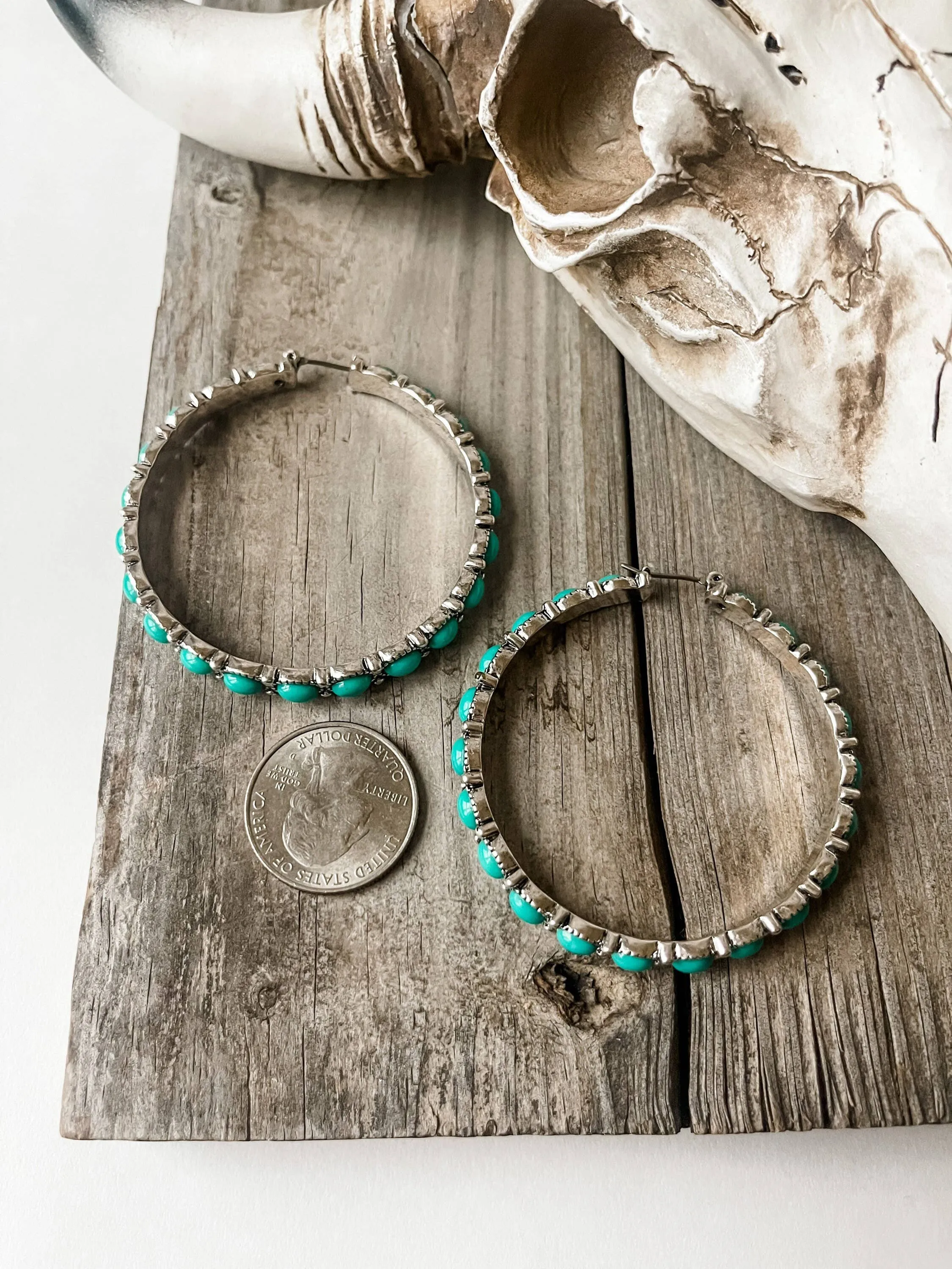Western Navajo Hoop Earrings