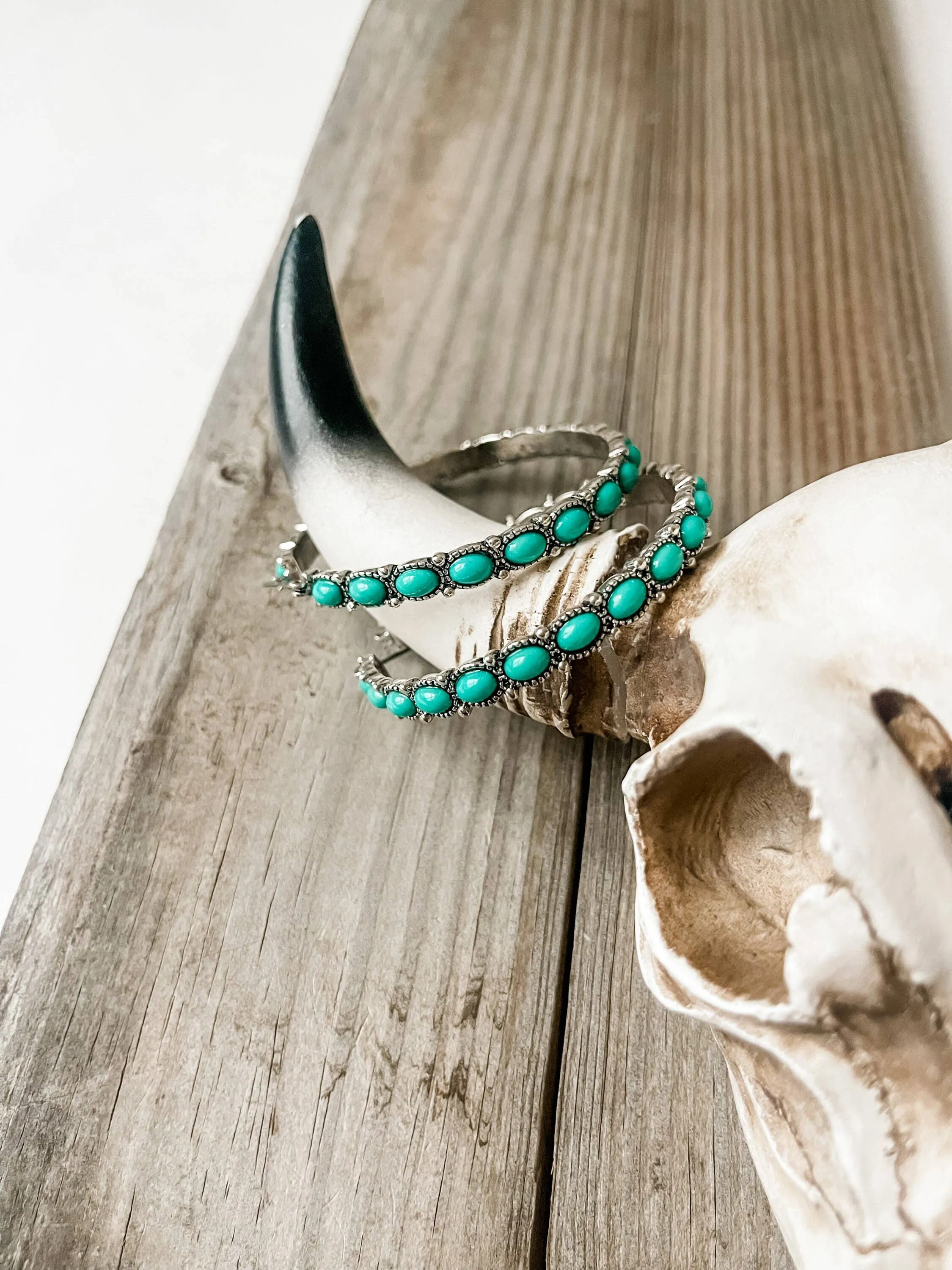 Western Navajo Hoop Earrings