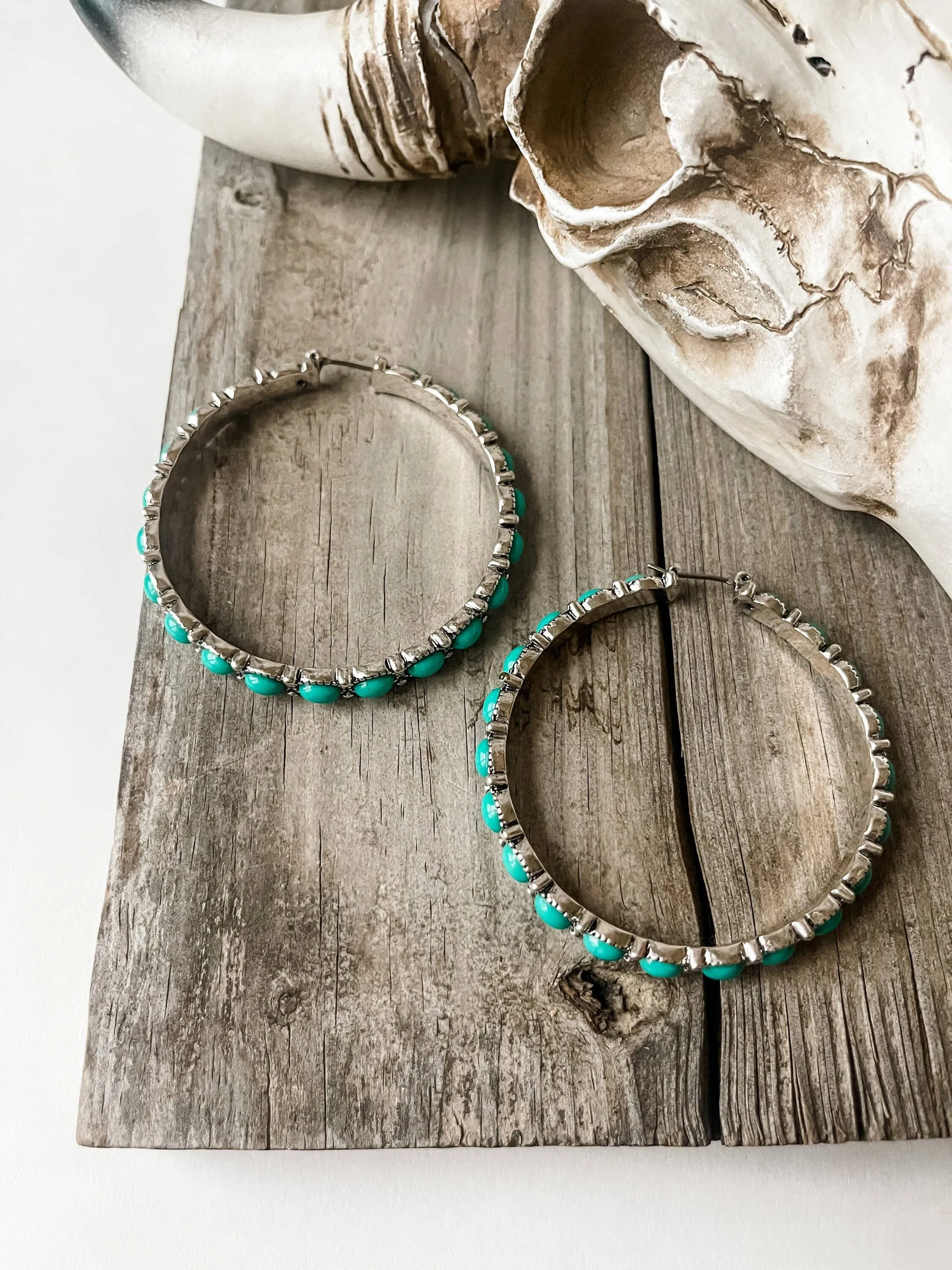 Western Navajo Hoop Earrings