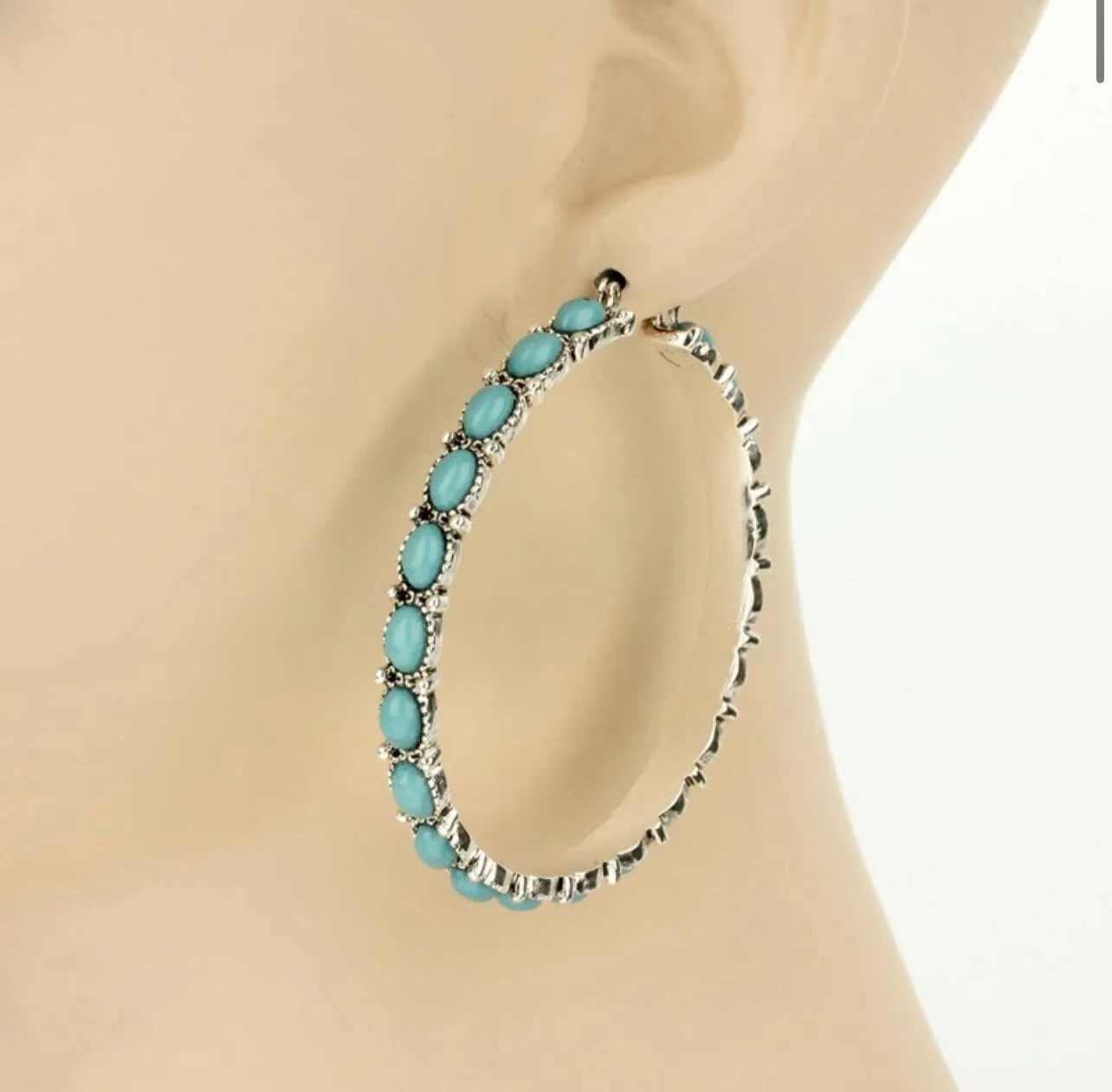 Western Navajo Hoop Earrings