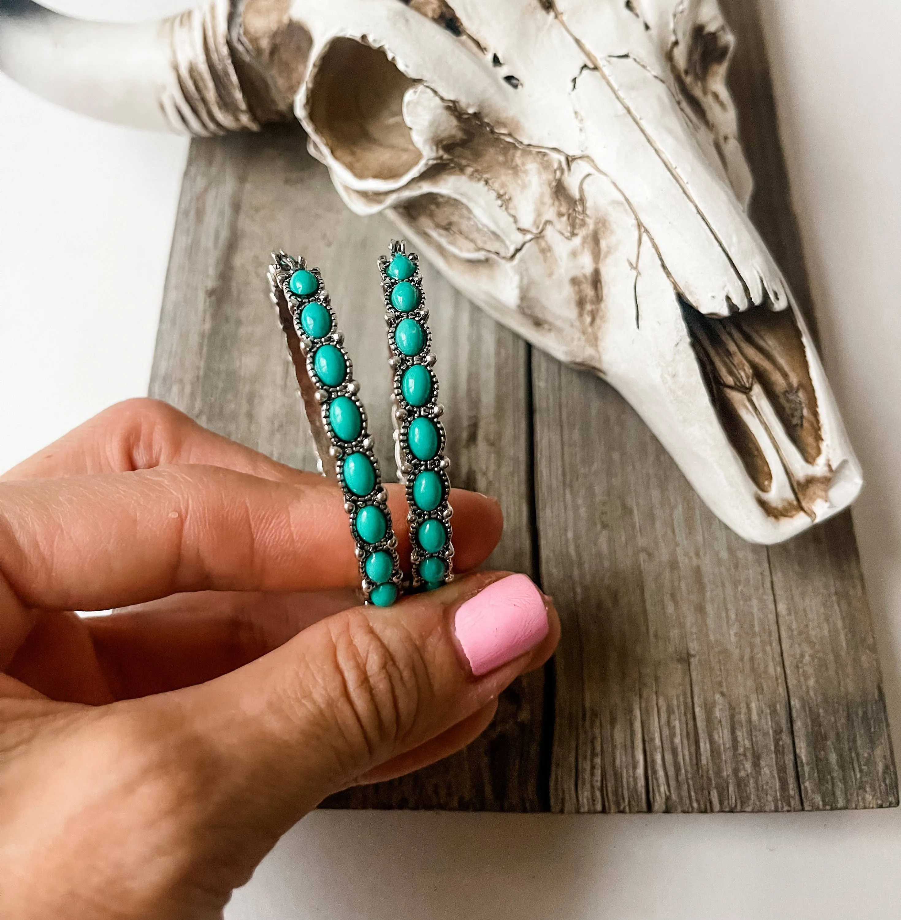 Western Navajo Hoop Earrings