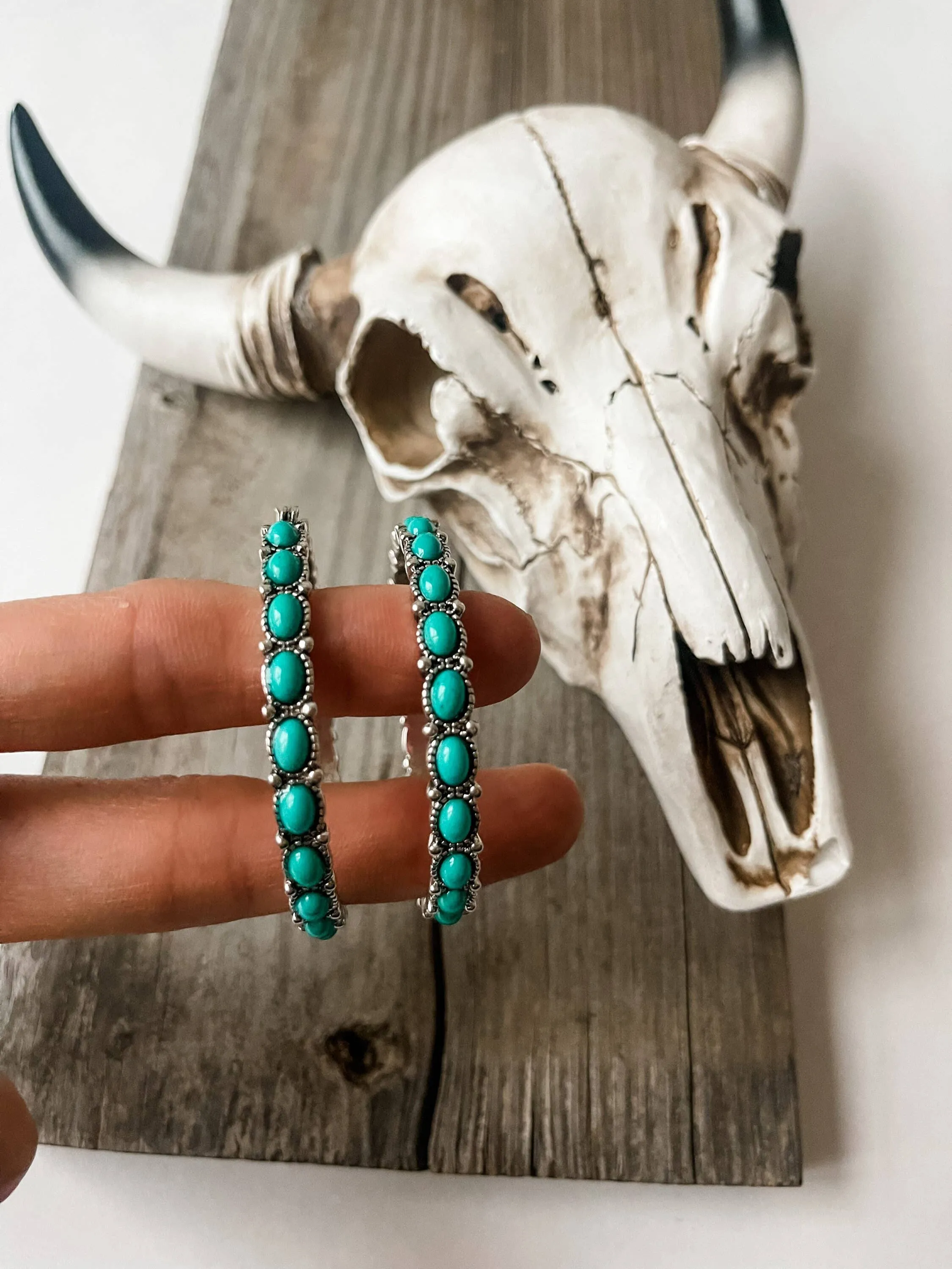 Western Navajo Hoop Earrings