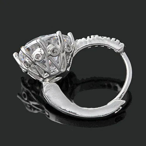 Women Dazzling Crystal Zircon Leverback Bridal Wedding Party Jewelry Earrings