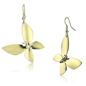 Women's Earrings - Matte Gold & Gold Iron Earrings with Top