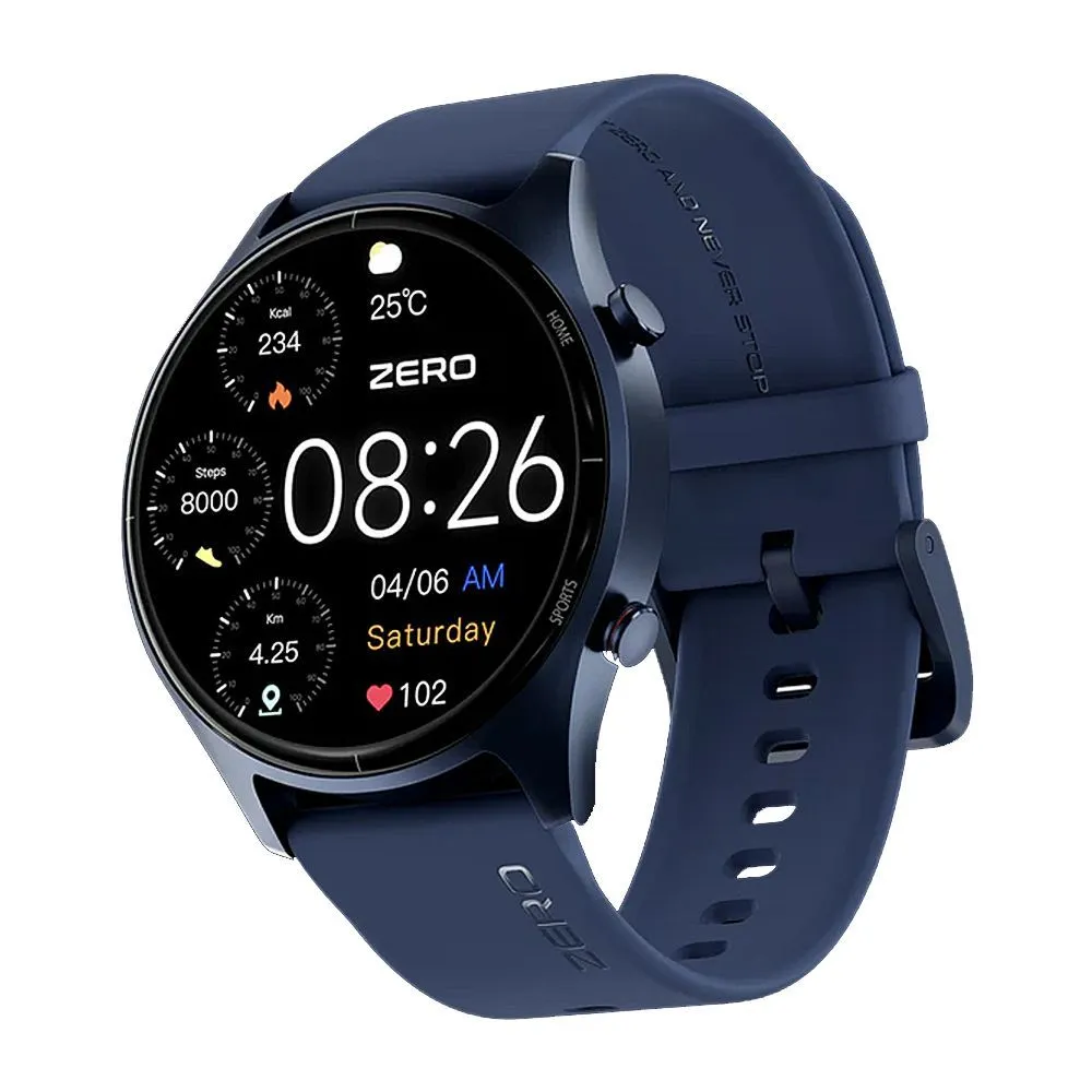 Zero 1.38" TFT HD Display Smart Watch, IP68 Water Resistant, Space Blue
