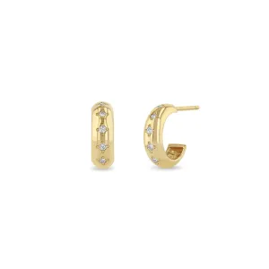 Zoe Chicco 5 Diamond Chubby Huggie Hoop