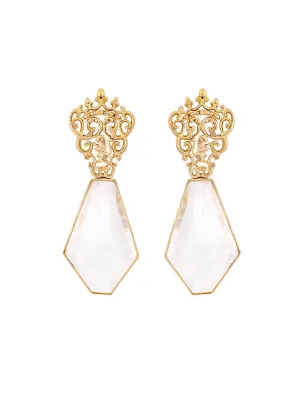Zohra   I   Earrings Marguerite crystal Handcrafted Gold Plated